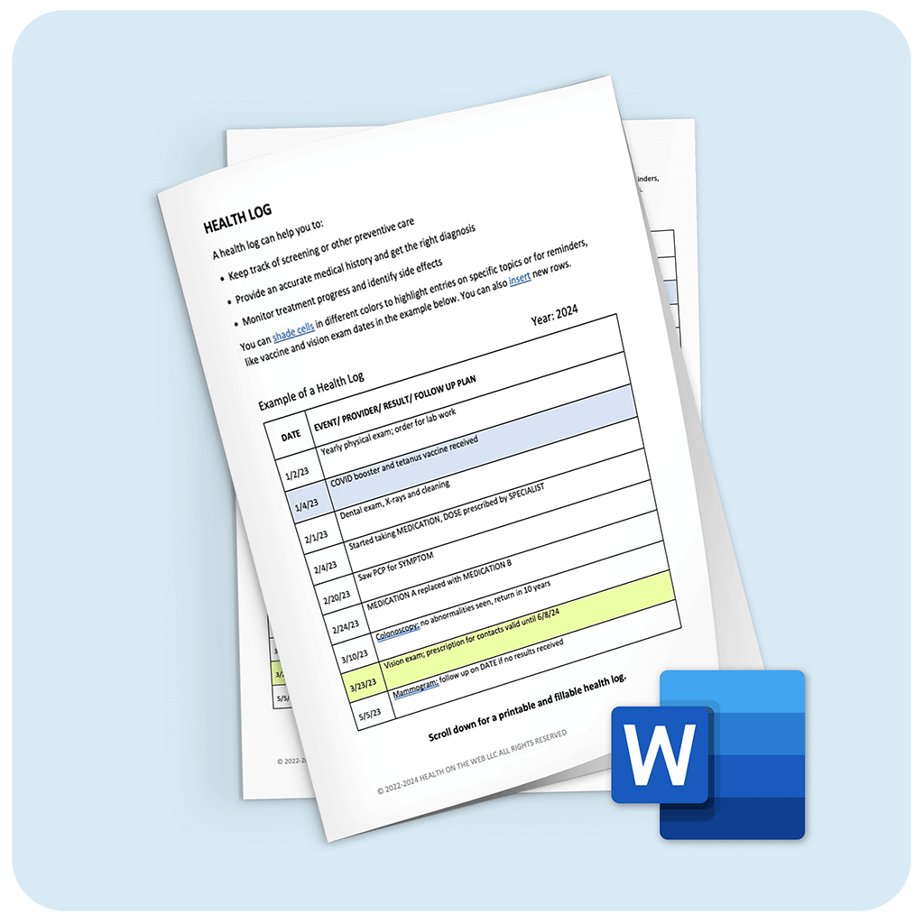Free Health log