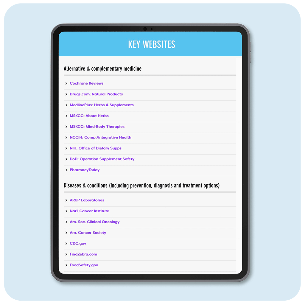 Free directory of key healthcare websites